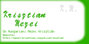 krisztian mezei business card