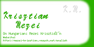krisztian mezei business card